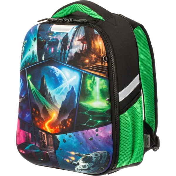 Ранец Комус Класс Light1 Фэнтези анатомический черный с одним отделением