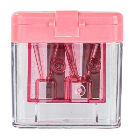 Точилка для карандашей Deli E0576 Cubic с контейнером пластиковая Точилка для карандашей Deli E0576 Cubic с контейнером пластиковая