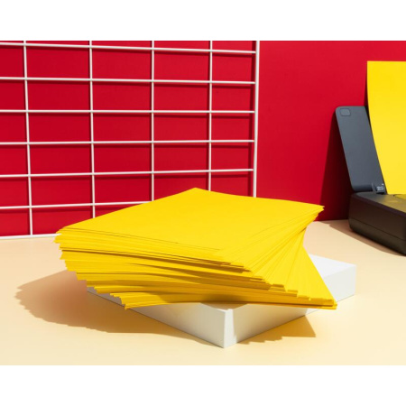 Бумага цветная для печати Комус СР желтая интенсив IG50 (А4, 80  г/кв.м,   500 листов)