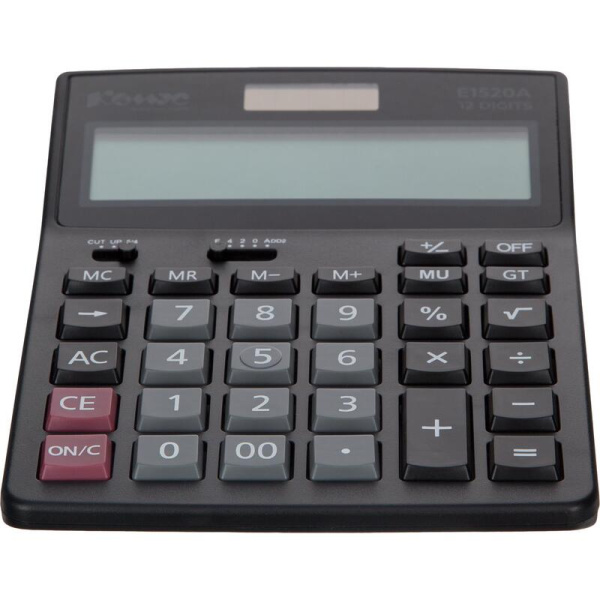 Калькулятор настольный Комус KF-444 12-разрядный черный 183x135x39 мм