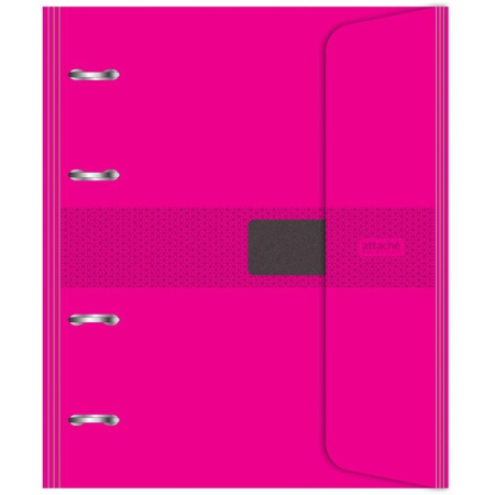 Бизнес-тетрадь со сменным блоком Attache Selection A5 120 листов розовая в клетку на кольцах (180x215 мм)