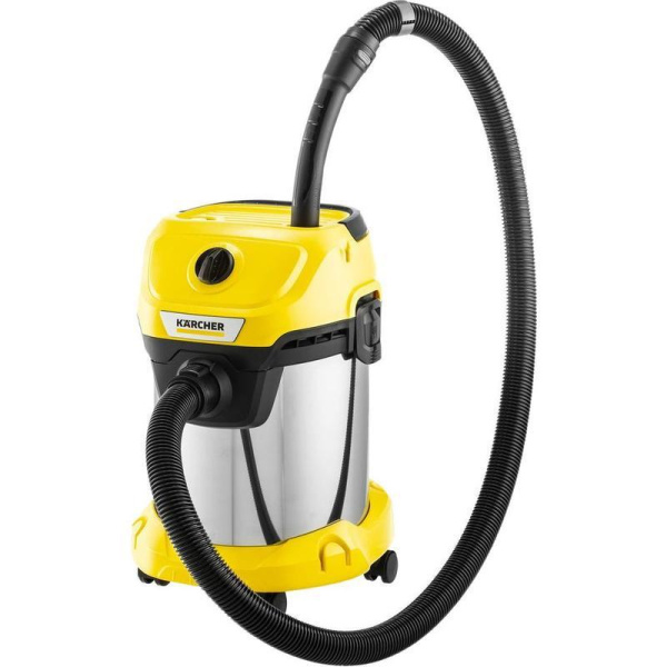 Пылесос Karcher WD 3 S желтый/черный (200 Вт, 77 ДБ)