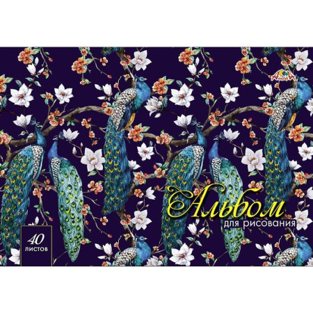 Альбом для рисования Апплика Павлины А4 40 листов