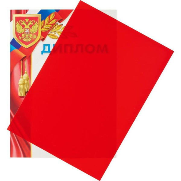 Обложки для переплета пластиковые ProMega Office красные непрозрачные А4 280 мкм (100 штук в упаковке)