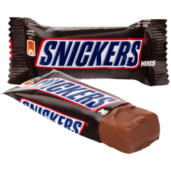 Шоколадный батончик Snickers мини 180 г