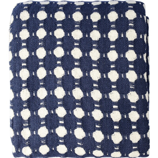 Покрывало Tkano Essential Polka dots хлопок 230х250 см синее