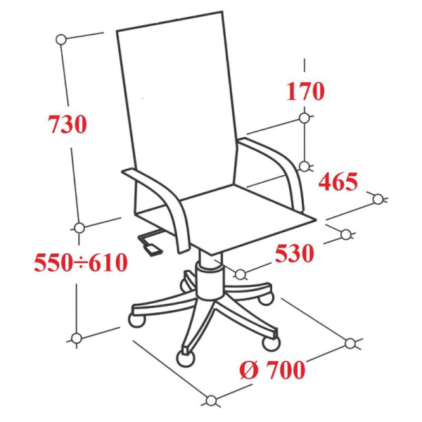 Кресло для руководителя Бюрократ CH-609SL черное (экокожа/сетка/ткань,  металл)