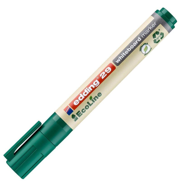Маркер для белых досок Edding 29/4 Ecoline зеленый (толщина линии 1-5 мм)