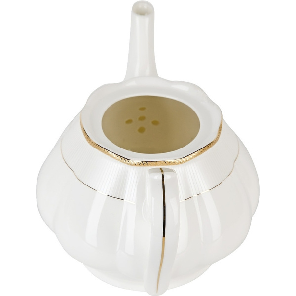 Чайник Nouvelle Home White Chic 1350 мл золотистый/белый