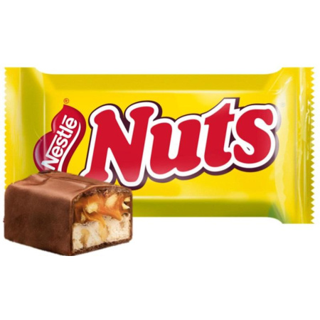 Шоколадные батончики Nuts Mini 148 г Шоколадные батончики Nuts Mini 148 г