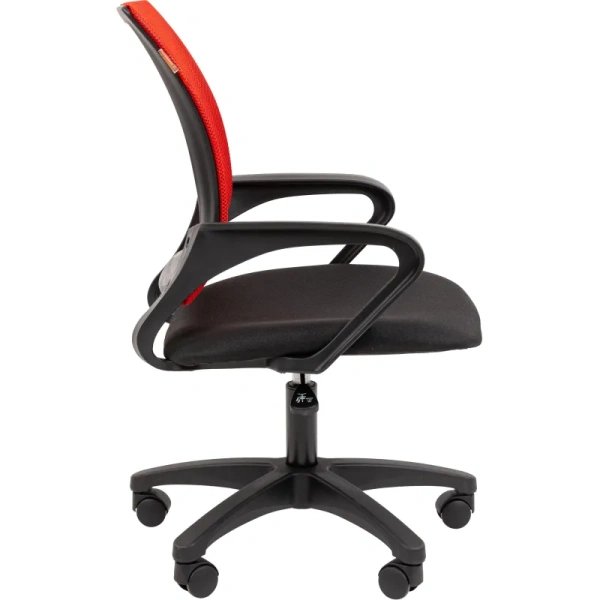 Кресло офисное Комус Мебель Easy Chair 304 LT красное/чёрное  (сетка/ткань, пластик)