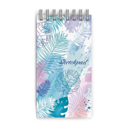 Скетчпад Феникс+ Листья 105х195 мм 45 листов спираль