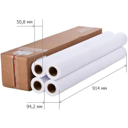 Бумага широкоформатная MEGA Engineer (длина 45 м, ширина 914 мм, плотность 80 г/кв.м, белизна 146% CIE, диаметр втулки 50,8 мм)