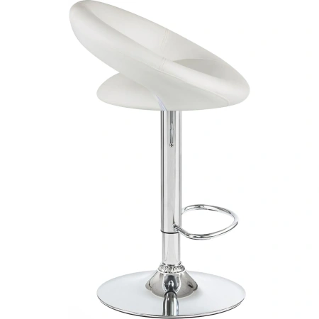 Стул барный Dobrin Mira белый/хромированный (искусственная кожа/металл)
