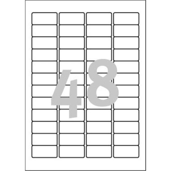 Этикетки-пломбы самоклеящиеся Avery Zweckform белые 45.7x21.2 мм (48 штук на листе A4, 20 листов, артикул производителя L6113-20)
