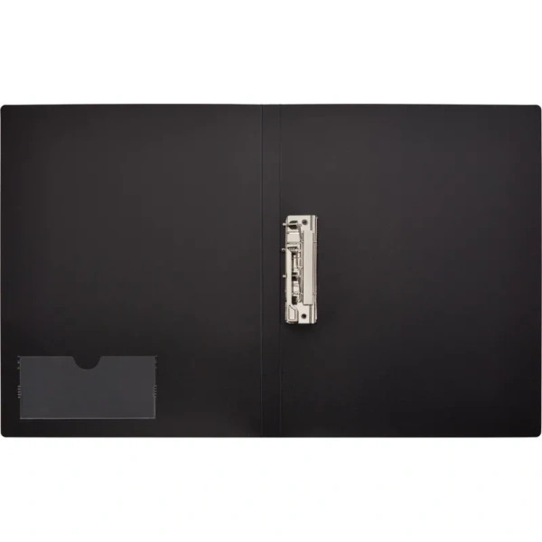 Папка с зажимом Комус А4 0.8 мм голубая (до 150 листов)