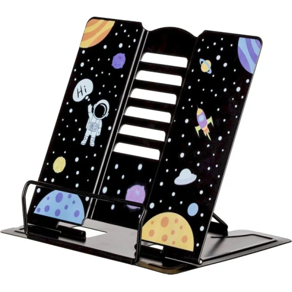 Подставка для книг Комус Класс (№1 School) Space time металлическая  чёрная