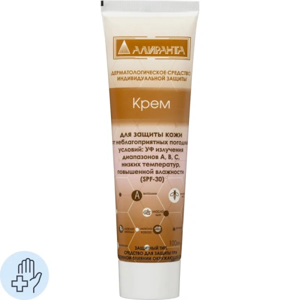 Крем Алиранта  SPF30 от ультрафиолета и низких температур для рук и лица  100 мл (10031)