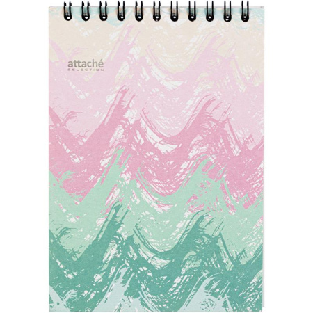 Блокнот Attache Selection Pastel A6 60 листов разноцветный в клетку на  спирали (101x145 мм)