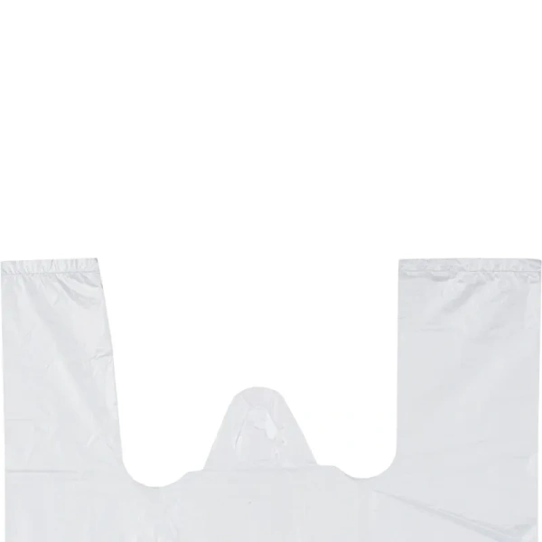 Пакет-майка ПНД 12 мкм белый (25+12х45 см, 100 штук в упаковке)