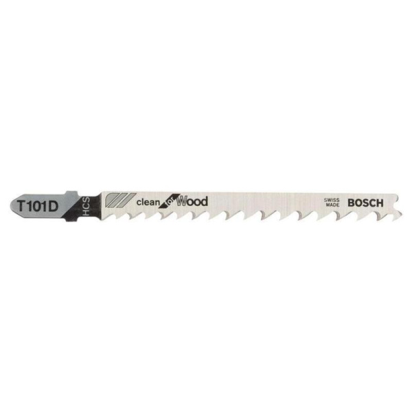 Пилка для лобзика Bosch Clean for Wood T101D по дереву 5 штук (2608630032)