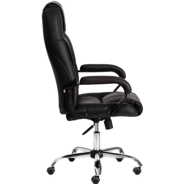 Кресло для руководителя TetChair Bergamo черное (искусственная кожа,  металл)