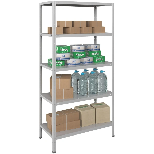 Стеллаж металлический Практик MSStr200/100х50/5Ком 5 полок 1000х500х2000  мм