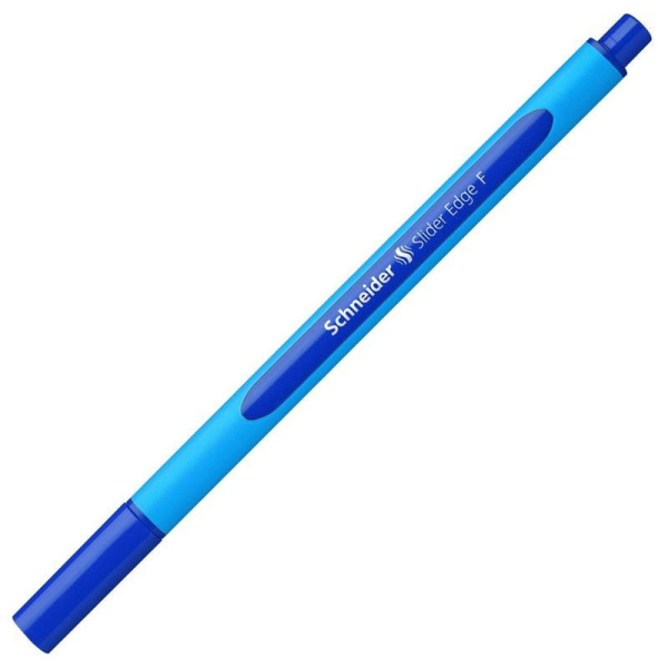 Ручка шариковая одноразовая Schneider Slider Edge F цвет чернил синий цвет корпуса голубой