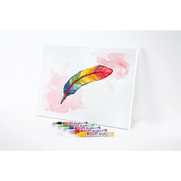 Маркер-аппликатор акриловый двусторонний 3D Edding 5400 пастельный желтый (толщина линии 2-3 и 5-10 мм)