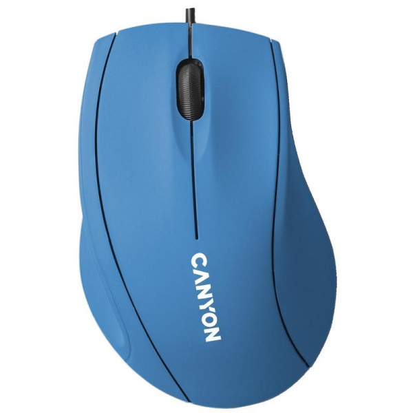 Мышь компьютерная Canyon CNE-CMS05BX голубая