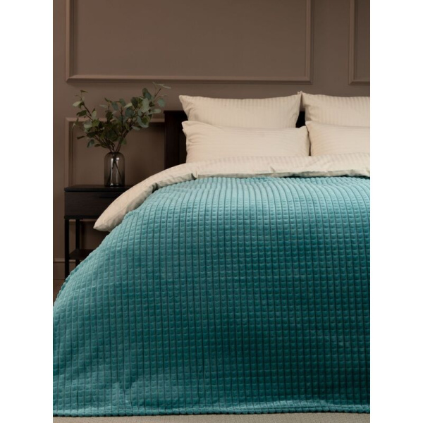 Плед Texrepublic Deco Кубики фланель 150х200 см бирюзовый