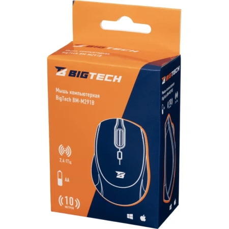 Мышь беспроводная BigTech BM-M291B чёрная (MO-291W)