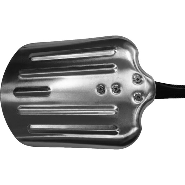 Лопата для уборки снега автомобильная ковш алюминиевый (20.5х28 см) с  черенком