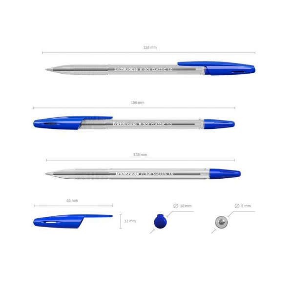 Набор шариковых ручек ErichKrause R-301 Classic Stick 4 цвета (толщина  линии 0.5 мм)