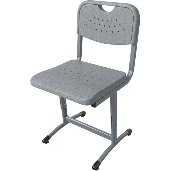 Стул ученический Универсал серый регулируемый рост 4-6/5-7