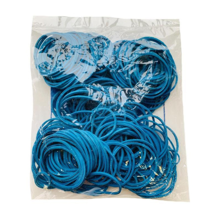 Резинка банковская 1000 г (диаметр 40 мм, толщина 1.5 мм, синяя)