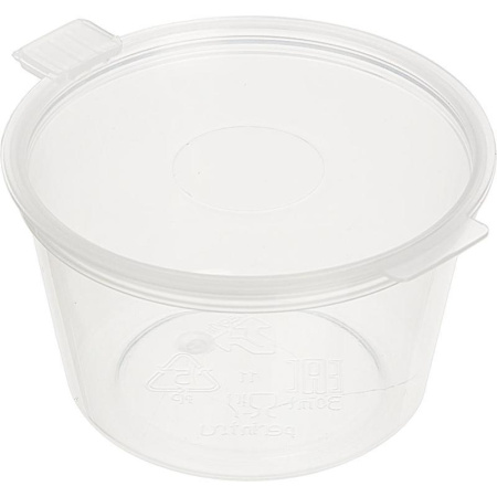 Соусница с крышкой пластиковая 30 мл 80 штук в упаковке