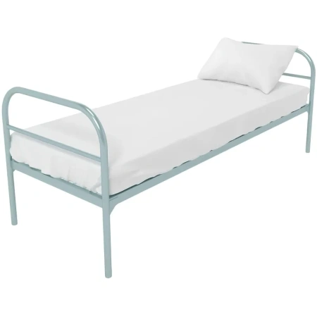 Кровать одноярусная Эконом + металлическая (серый, 809х720х1966 мм)