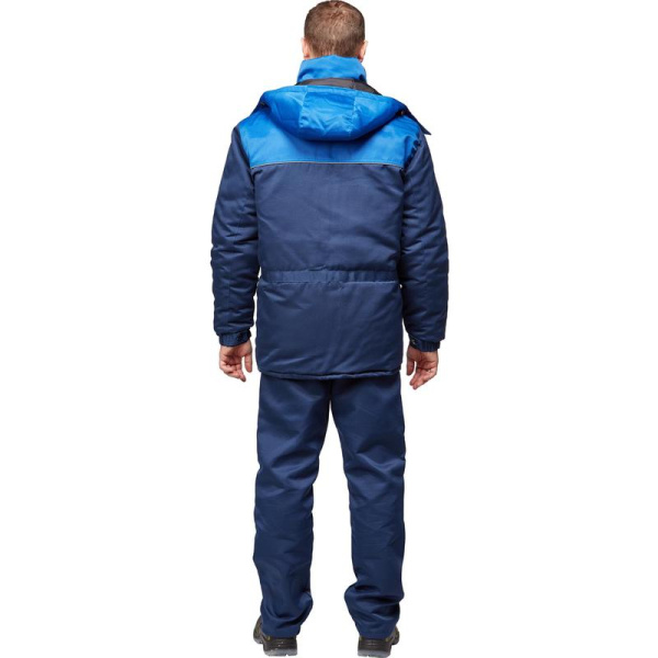 Куртка рабочая зимняя мужская з08-КУ синяя/васильковая (размер  52-54,  рост 182-188)