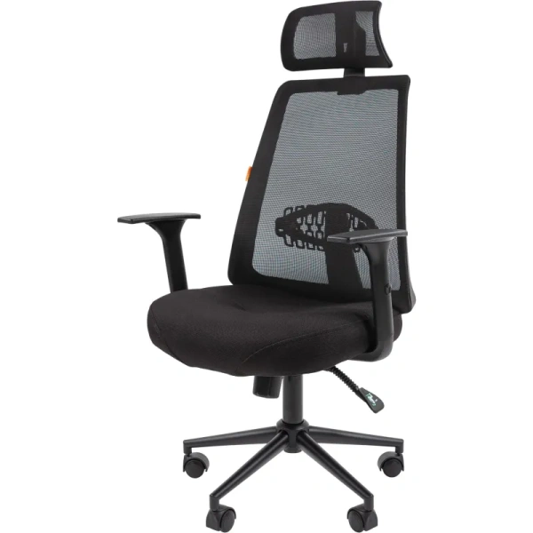 Кресло для руководителя эргономичные Chairman 535 Black чёрное  (сетка/ткань, металл)