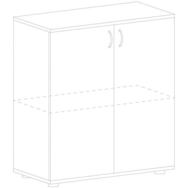 Шкаф для документов Агат АЯ-18 (ясень шимо, 800х400х750 мм)