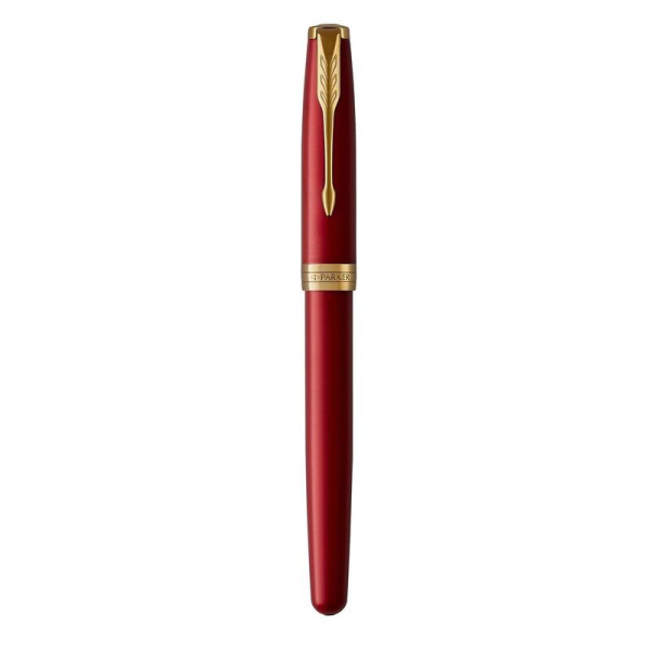 Роллер Parker Sonnet Intense Red Lacquer GT цвет чернил черный цвет  корпуса красный (артикул производителя 1931475)
