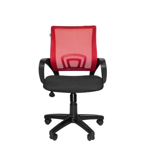 Кресло офисное Easy Chair 304 красное/черное (сетка/ткань, пластик)