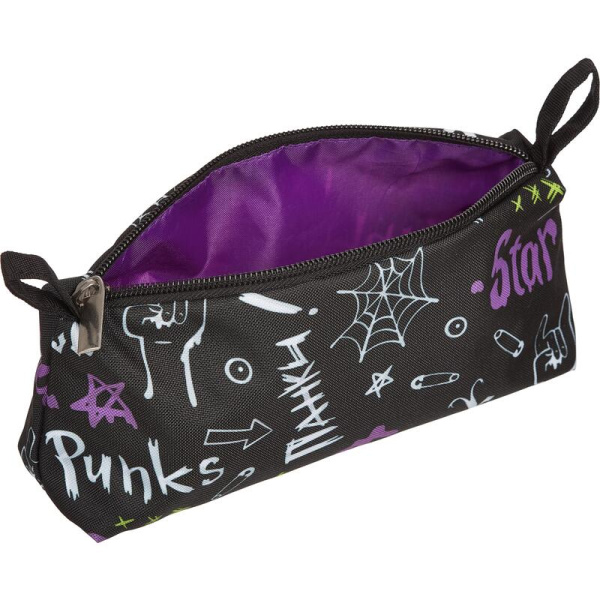 Пенал-косметичка односекционный Комус Класс (№1 School) Рок черный