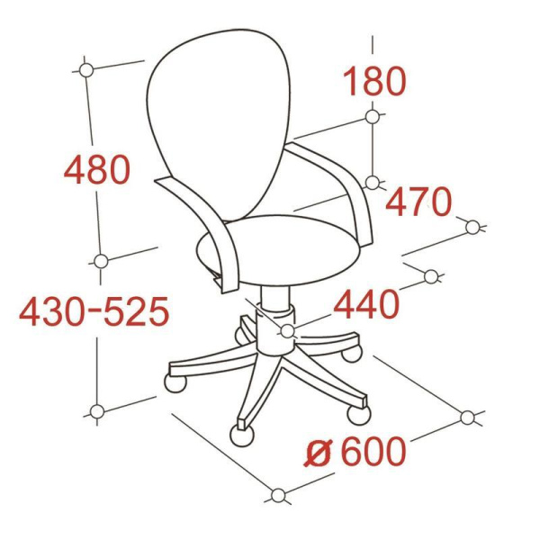 Кресло офисное Chairman 696 LT черное (сетка/ткань, пластик)