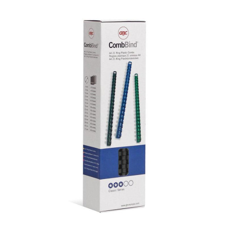 Пружины пластиковые GBC, 8мм, черные, 100 шт/уп