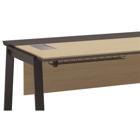 Стол руководителя письменный Avizo 145S019 левый (дуб парма/графит,  2046х900х750 мм)