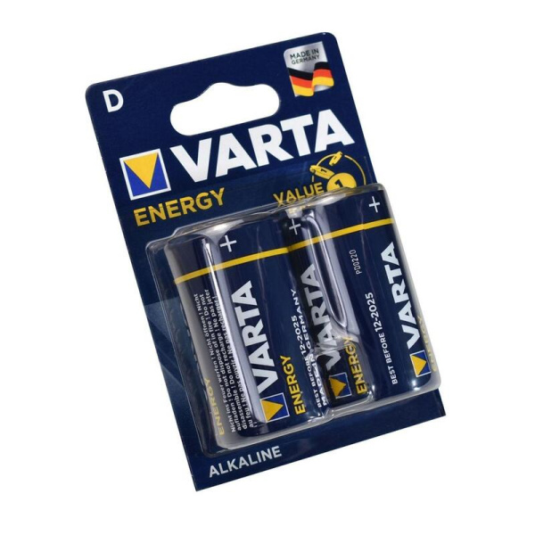 Батарейка D (LR20) Varta Energy (2 штуки в упаковке, 4120229412)