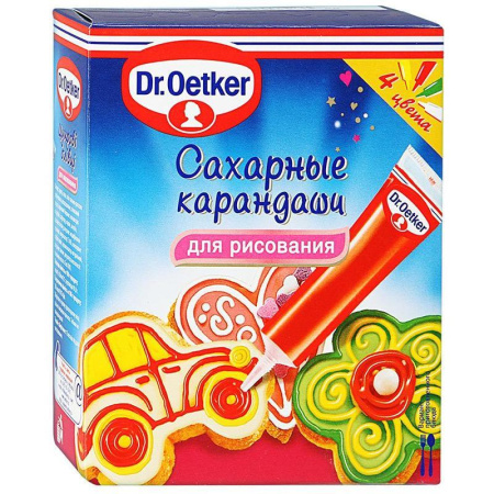 Цветные сахарные карандаши Dr.Oetker 76 г