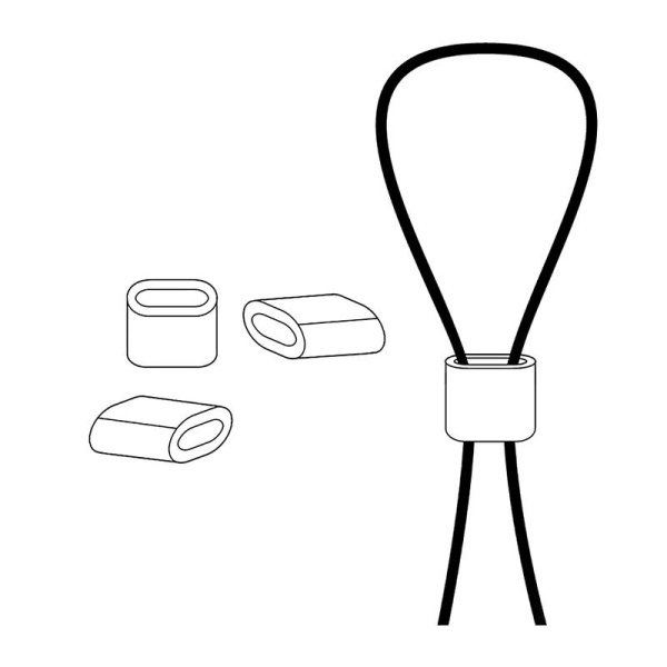 Клипсы зажимные для стального троса WIRE-CLIP (100 штук в упаковке)